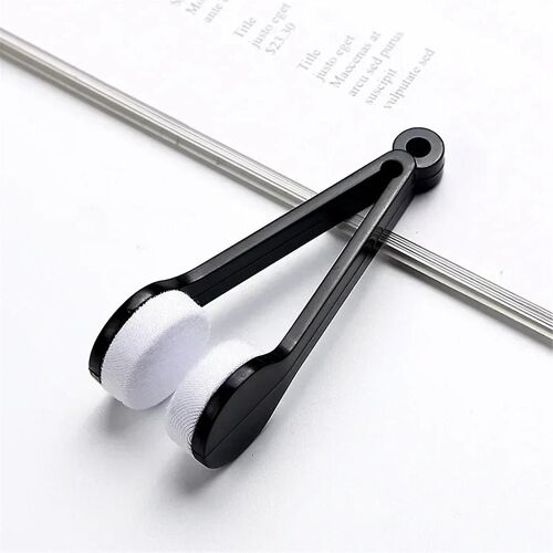 New Double-Sided Glasses Brush, Soft Microfiber Glasses Cleaner, Glasses Cleaning Brush, Wiping Too