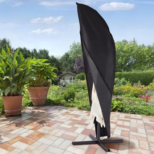 Housse De Protection Pour Parasol Déporté | Noir | Résistant À L'eau | 280cm - 30*81*46cm | 210d Oxford | Pour Jardin, Terrasse, M