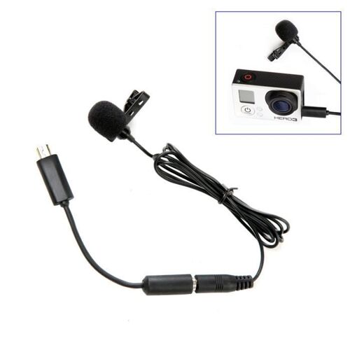 BOYA BY-LM20 Microphone cravate Mini USB condensateur omnidirectionnel pour Gopro Hero 2, 3, 4 caméscopes
