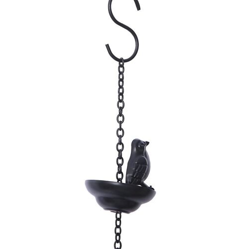 Oiseaux mobiles sur des tasses chaîne de pluie pour l'extérieur, chaînes de pluie pour gouttières descentes pluviales chaîne de pluie pour la maison, 9x7x60cm
