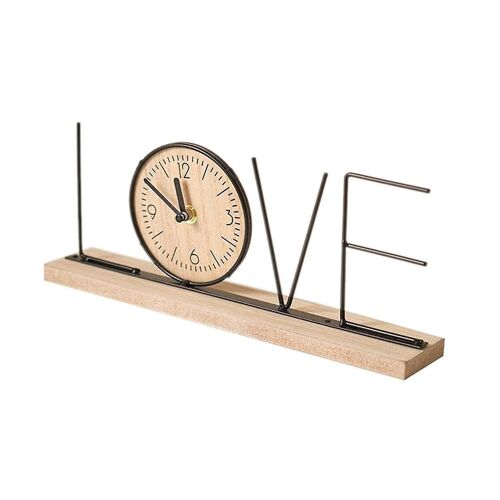 TV Cabinet Decoration Pieces Home Livingroom Bedroom Office Desktop Clock Decoration LOVE