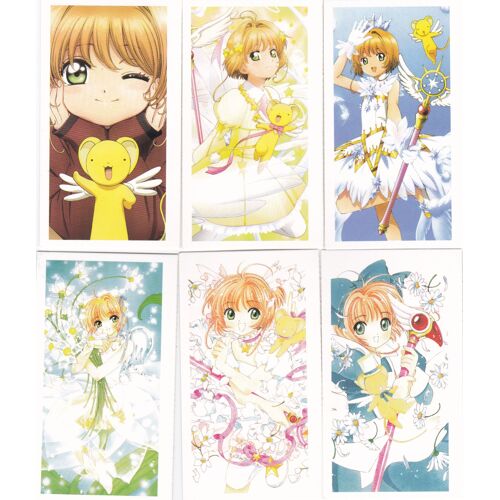 Lot De 6 Petites Cartes - Sakura, Chasseuse De Cartes / Cardcaptor Sakura / Kaado Kyaputaa Sakura (Manga, Animé, Shoujo)
