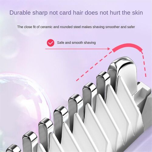Bikini Trimmer For Women Painless Ladies Hair Removal Waterproof Wet& Dry 2 In 1 Lady Shaver For Pu
