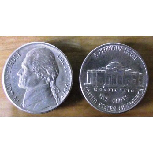 Pièce De Five Cents 1987