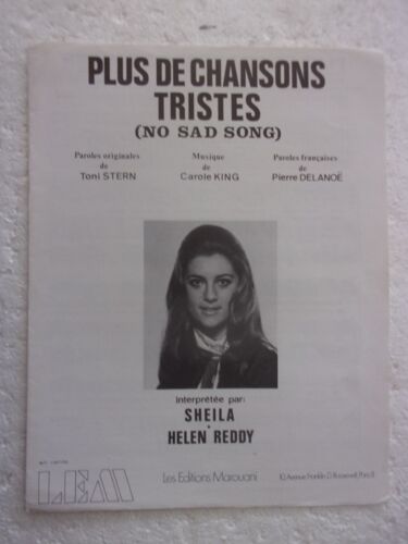 Partition Sheila "Plus De Chansons Tristes"
