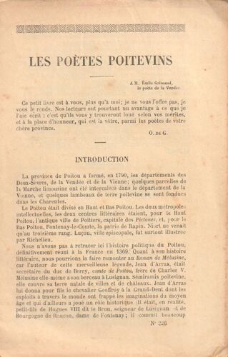 Les Poètes Poitevins