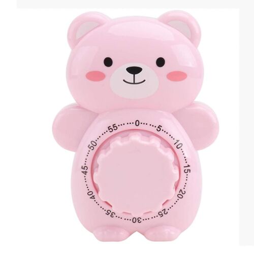 Mechanical Timer Kitchen Timer Countdown Timer Cartoon Bear Shape Egg Timer 60 Min for Cooking,Spor