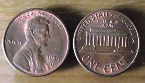 Pièce De One Cent 1989 Lettre D