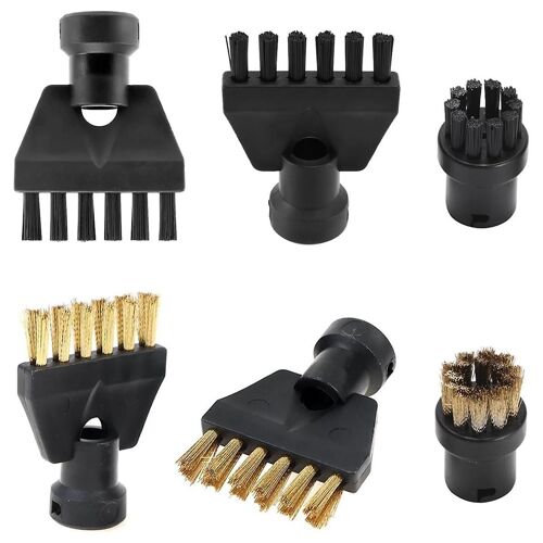 Accessoires de nettoyeur vapeur pour SC1, SC2, SC4, SC5, l'ensemble d'accessoires de brosse comprend des ensembles de brosses rondes, des têtes de brosse plates