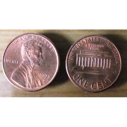 Pièce De One Cent 1993 Lettre D