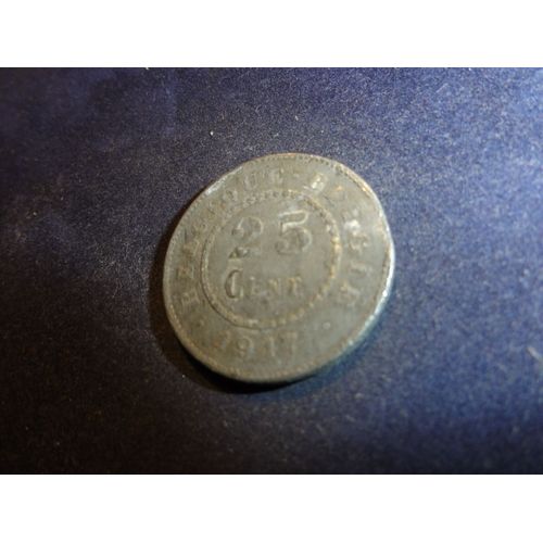 Belgique 25 Cmes,1917