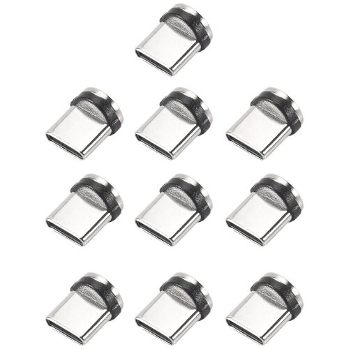 10pc/Set Rond Magnétique Câble Plug 8 Broches Type-C Plugs Rapide Téléphone Aimant Chargeur Plug