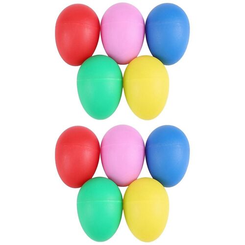 10 Pack Plastic Percussion Musical Instrument Toys Egg Maracas Shakers