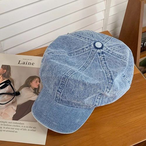 Chapeau De Béret De Grande Taille Pour Femmes Et Filles,Chapeaux Gothiques Punk,Béret En Denim,Casquettes De Rue Pour Dames,Cool,Hip Hop,Rock,Y2k