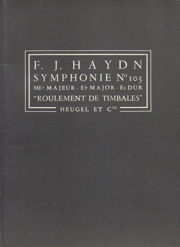 Symphonie N° 103 En Mi B Majeur "Roulement De Timbales" - Partition Conducteur Au Format Poche / E B Major - Es Dur - Score