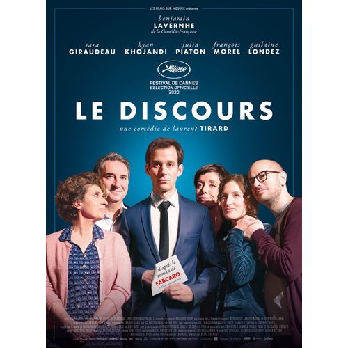 Le Discours - Véritable Affiche De Cinéma Pliée - Format 40x60 Cm - De Laurent Tirard Avec Benjamin Lavernhe, Sara Giraudeau, Kyan Khojandi, Julia Piaton, François Morel, Guilaine Londez - 2020
