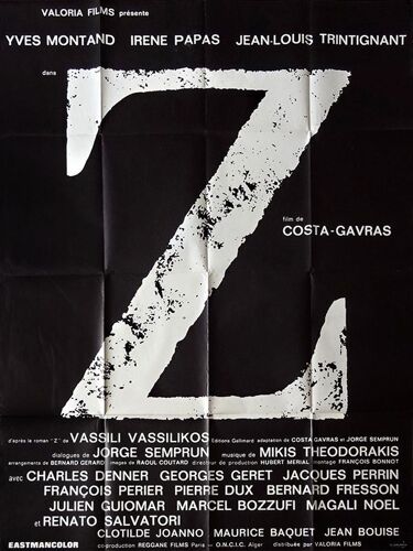Z «Il Est Vivant» - Véritable Affiche De Cinéma Pliée - Format 120x160 Cm - De Costa-Gavras Avec Yves Montand, Charles Denner, Bernard Fresson, Jean-Louis Trintignant, Marcel Bozzuffi - 1969 #