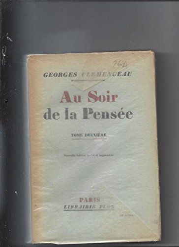 Au Soir De La PenséE Tome DeuxièMe