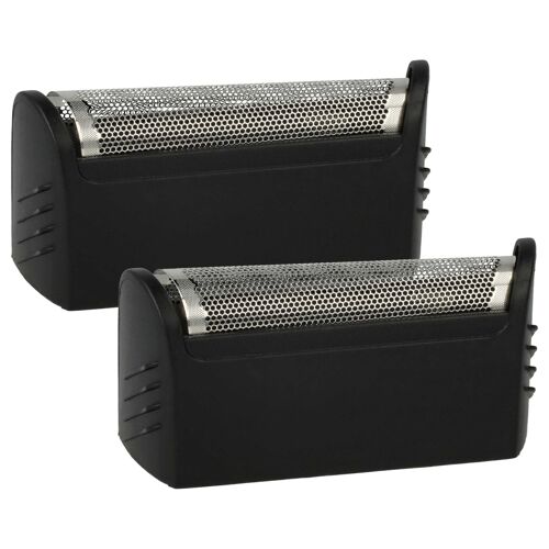 vhbw 2x Grille compatible avec Braun 2560, 2540, 2540s, 2040, 2060, 5596, 5462, 5459, 5461 rasoir électrique + cadre, noir/argenté