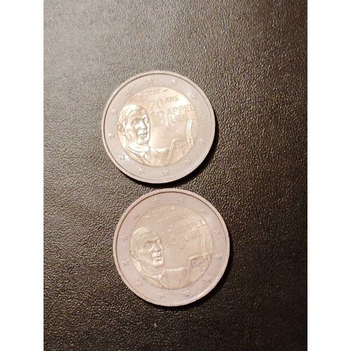 Pièce 2 Euros Commémorative 2010 , Appel Du 18 Juin