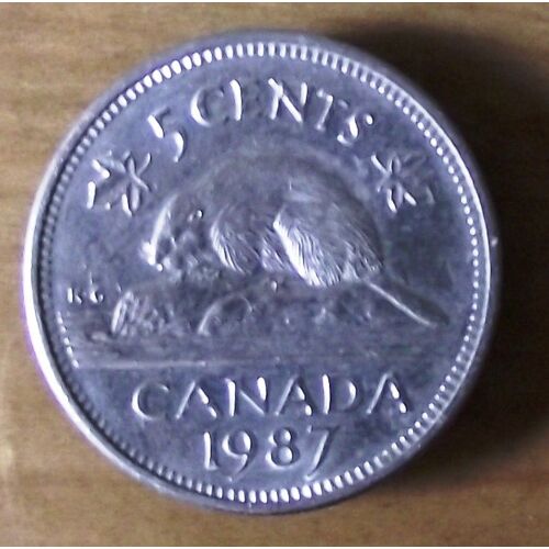 Pièce De 5 Cents Canada 1987