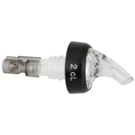 Fackelmann 46983 Bec Verseur 2 Cl, Bec Verseur Dose Bar, Bec Verseur Avec Bille, Doseur À Alcool Avec Bille, Plastique, Acier Inoxydable, 10 Cm