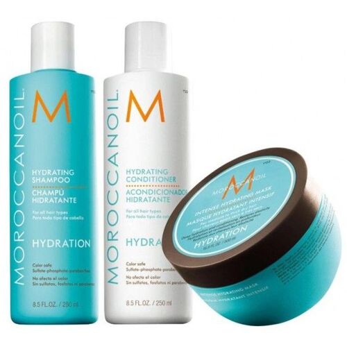Trio Hydratation Intense : Shampooing 250 Ml + Conditionneur 250 Ml + Masque Intense 250 Ml Moroccanoil 