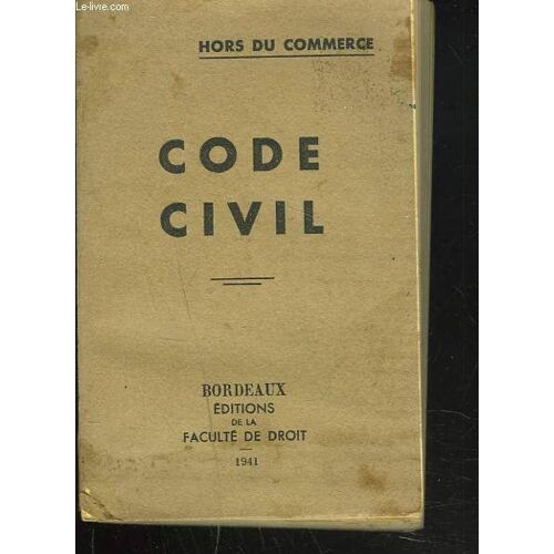 Code Civil Et Legislation Complementaire
