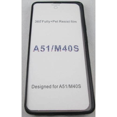Coque Samsung Galaxy A51 Intégrale Rose Brillant Avant Arrière