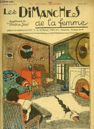 Les Dimanches De La Femme N°3 - 1ère Année : Coin De Studio - Le Voilier Au Crépuscule - Les Tournesols - Un Appartement Dans Une Pièce
