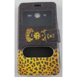 Étui Portefeuille Samsung Galaxy Core Prime Motif Léopard À Paillettes