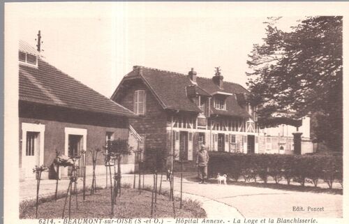 Carte Postale De Beaumont Sur Oise (Val D'oise) Hôpital Annexe : La Loge Et La Blanchisserie