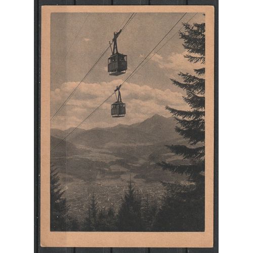 Carte Postale Ancienne Autriche, Innsbrucker Nordkettenbahn, Remontées Mécaniques. Noir Et Blanc Non Écrite.