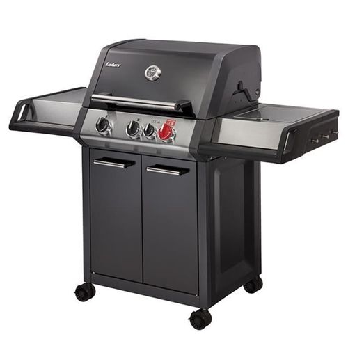 ENDERS - Barbecue Monroe Black Pro 3 K Turbo - 3 brûleurs dont 1 Turbo Zone - 1 brûleur latéral null Noir