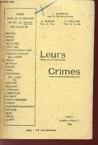 Leurs Crimes.