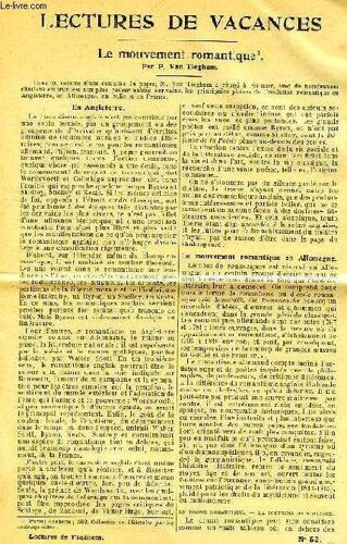 Lectures De Vacances, N° 52, Le Mouvement Romantique