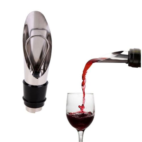 Bouchon De Bouteille De Vin Rouge 2 En 1 En Acier Inoxydable, Entonnoir Verseur De Bouteille De Vin, Outils De Verser L'ouvre-Bouteille
