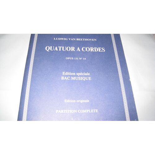 Partition Beethoven Quatuor À Cordes Opus 131 N°14