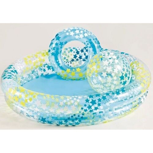 Piscinette + Bouée + Ballon Intex