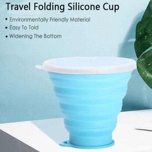 Tasses Pliantes De Tasse De Drinkware Pour La Cuisine À La Maison Tasse Résistante À Hautes Températures Des États-Unis Avec La Tasse Se Pliante Portative De Silicone De Tasse De Couvercle