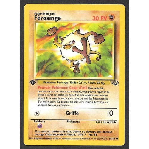 Carte Pokémon Férosinge 55/64 [Premiere Edition 1] - Jungle Wizards (Fr)