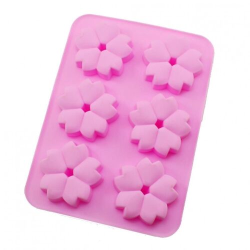 Moule À Gâteau 6 Fleurs Silicone Gâteau Moule À La Main Savon Moules Biscuits Chocolat Décoration Cuisson Glaçage Moule Gâteau Outils