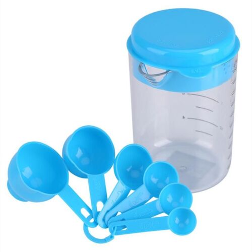 Cuillères à mesurer 7 pièces tasses à mesurer en plastique cuillères cuisson ustensiles de cuisson cuisine cuisinière outils outils de mesure Gadgets de cuisine