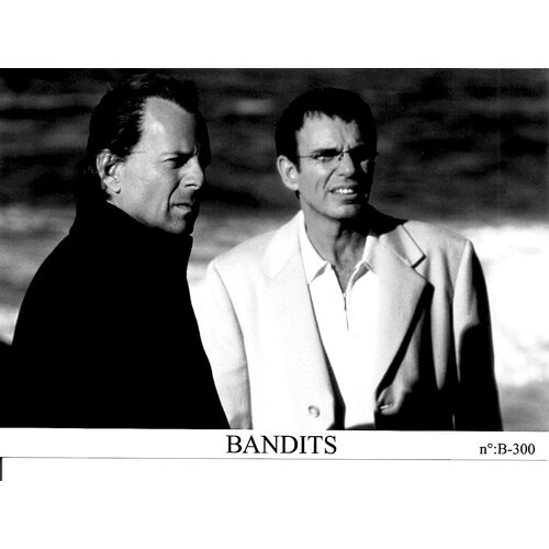 Bandits - Gentlemen Braqueurs - Photo De Presse De Cinéma Argentique Noir & Blanc - Format 13x18 Cm - Bruce Willis, Billy Bob Thornton - Année 2001