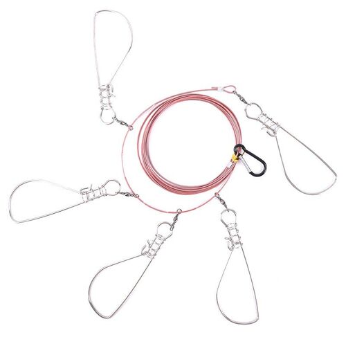 Argent Pêche Serrure Boucle Acier Inoxydable Poisson Vivant Serrure Ceinture Pêche Stringer Pêche Attirail Outil Accessoires 1pc