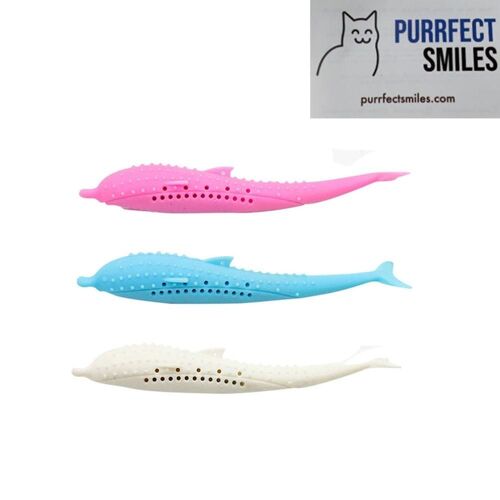 Brosse À Dents En Forme De Poisson De Chat Avec L'herbe À Chat, Jouet De Nettoyage De Dents Molaire En Silicone Écologique Pour Animaux De Compagnie Pour Chats