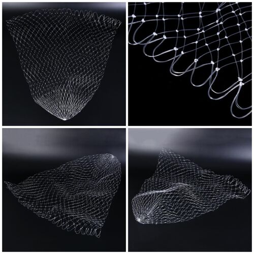 3 Tailles Nylon Ligne De Poisson Filet De Pêche Losange Maille Trou Net Pliable Outils De Pêche