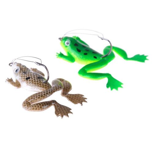 1pc Souple Pêche Grenouille Leurres Pêche Attirepêche Leurre Artificiel Pêche Silicone Appât Grenouille Leurre Avec Crochet