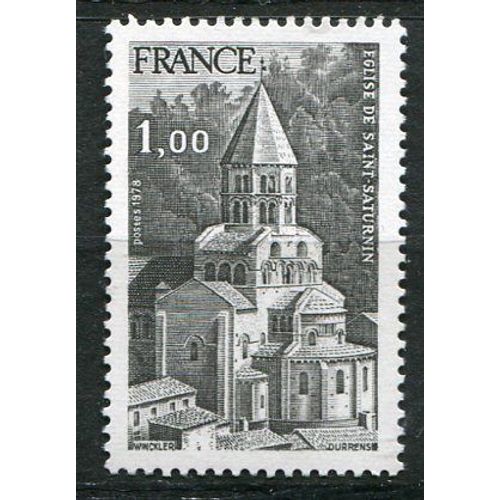 France Année 1978 N° 1998 Neuf** Série Touristique Église De Saint Saturnin