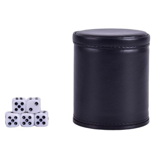 1pc Commerce Extérieur Pu Cuir Flanelle Muet Dés Tasse Barre Jeu Fournitures